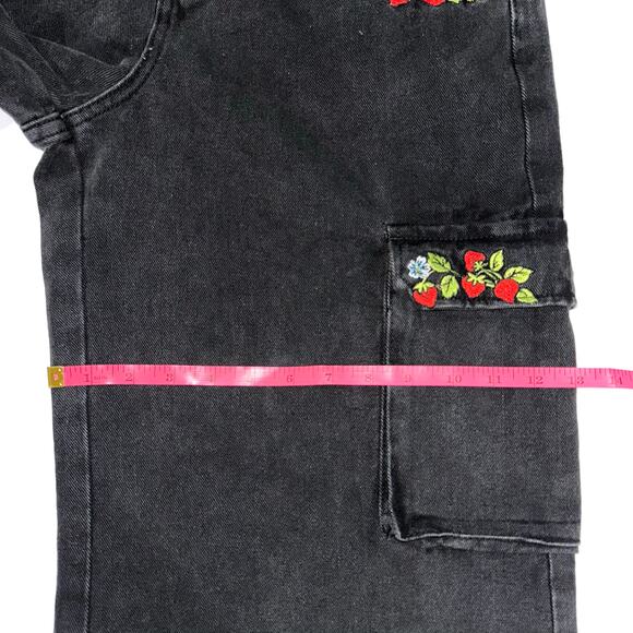 Dolls Kill x Strawberry Shortcake ‘Patched With Love’ Baggy Cargo Pants Size S - Picture 13 of 15